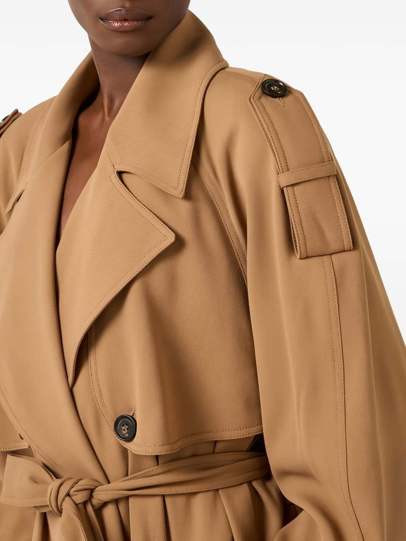 Flowing gabardine trench coat 5