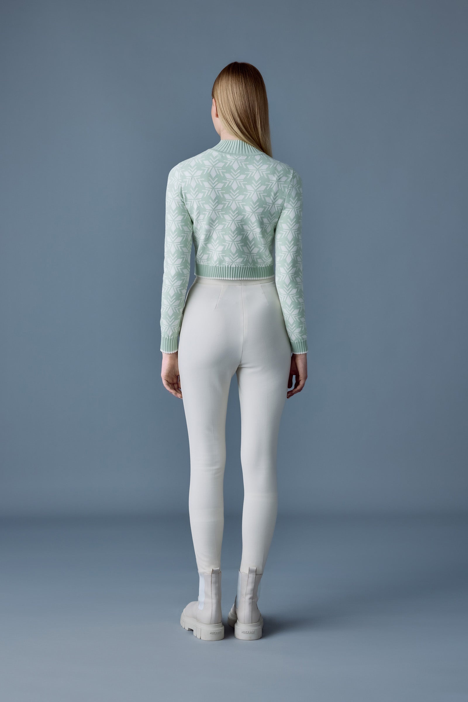 LAN-SF Snowflake Jacquard knit top - 4