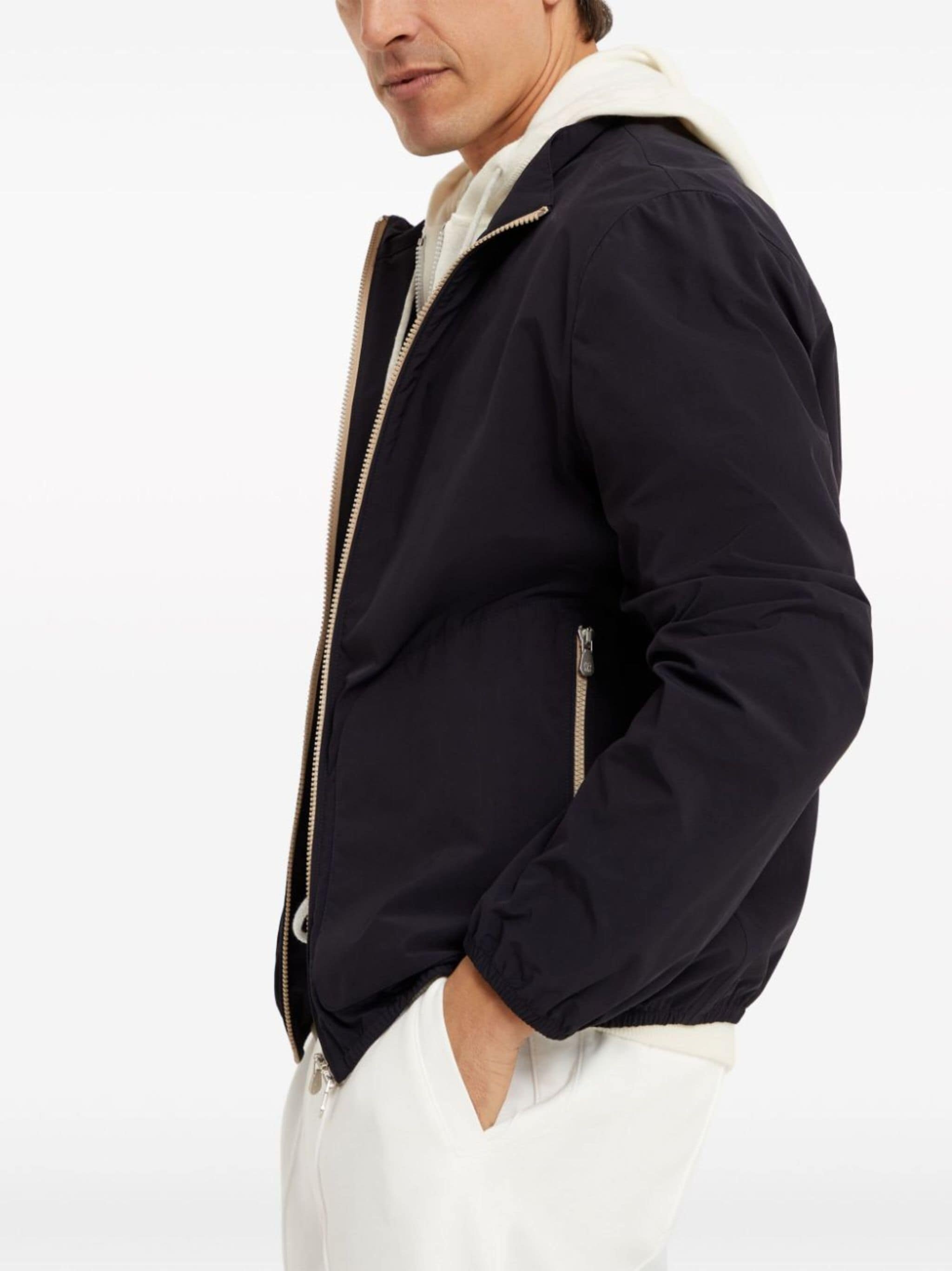 zip-up high neck jacket - 4