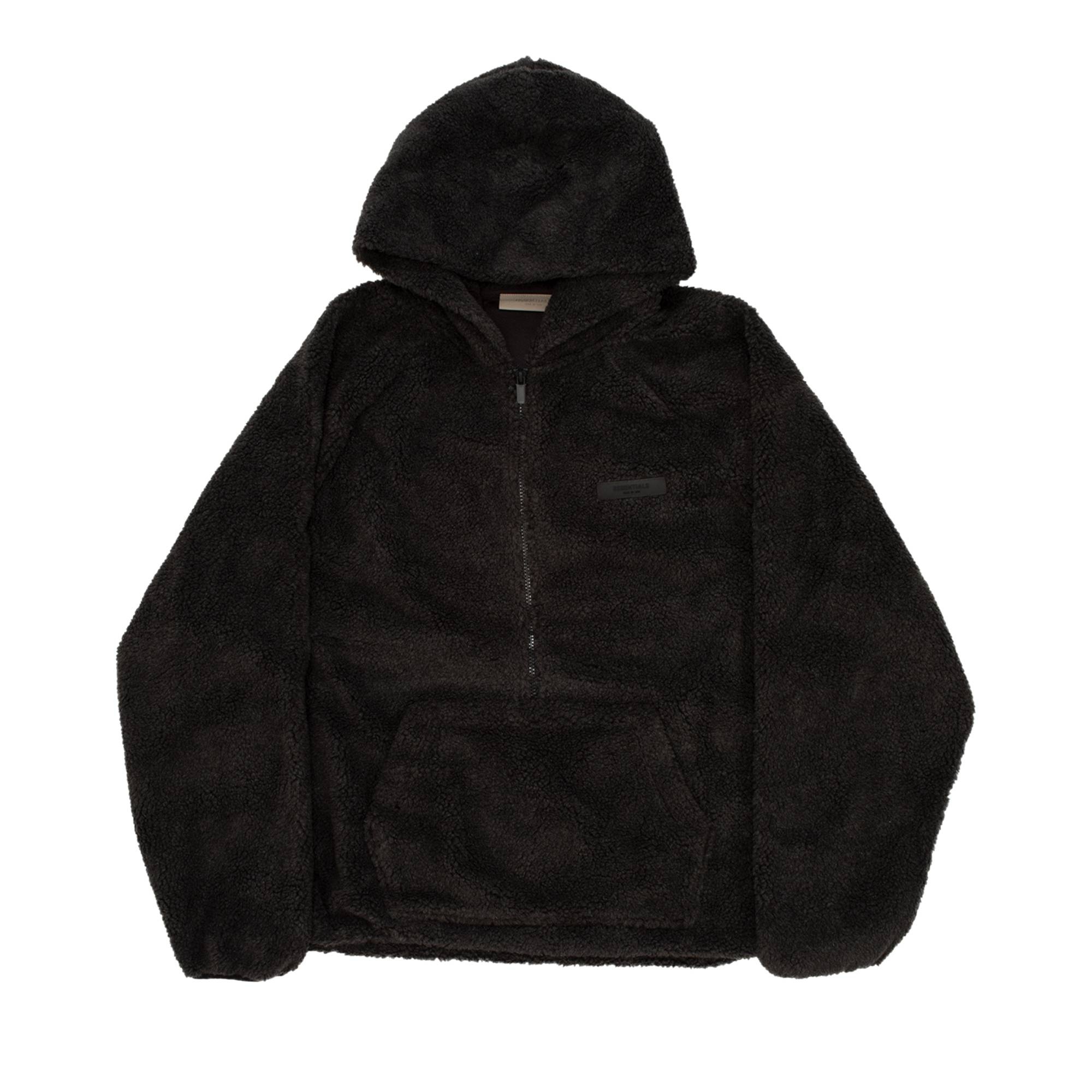 Fear of God Essentials Polar Fleece Half Zip Hoodie 'Iron' - 1