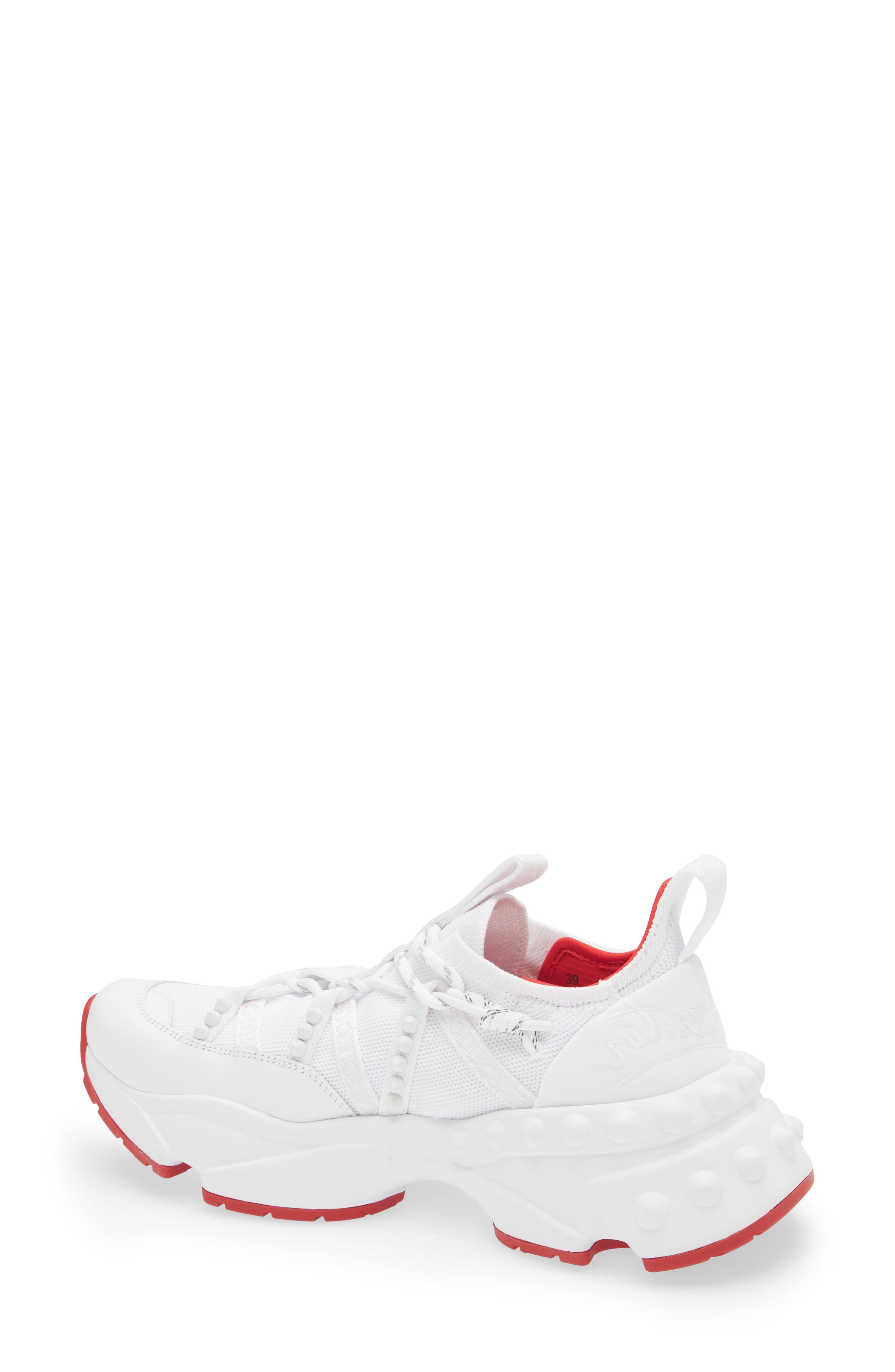 Christian Louboutin Trailnrun Spike Sneaker in White at Nordstrom - 2