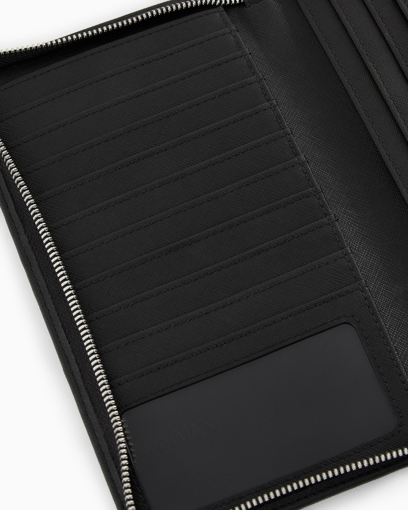 ASV REGENERATED SAFFIANO LEATHER ORGANISER WITH EAGLE PLATE 4
