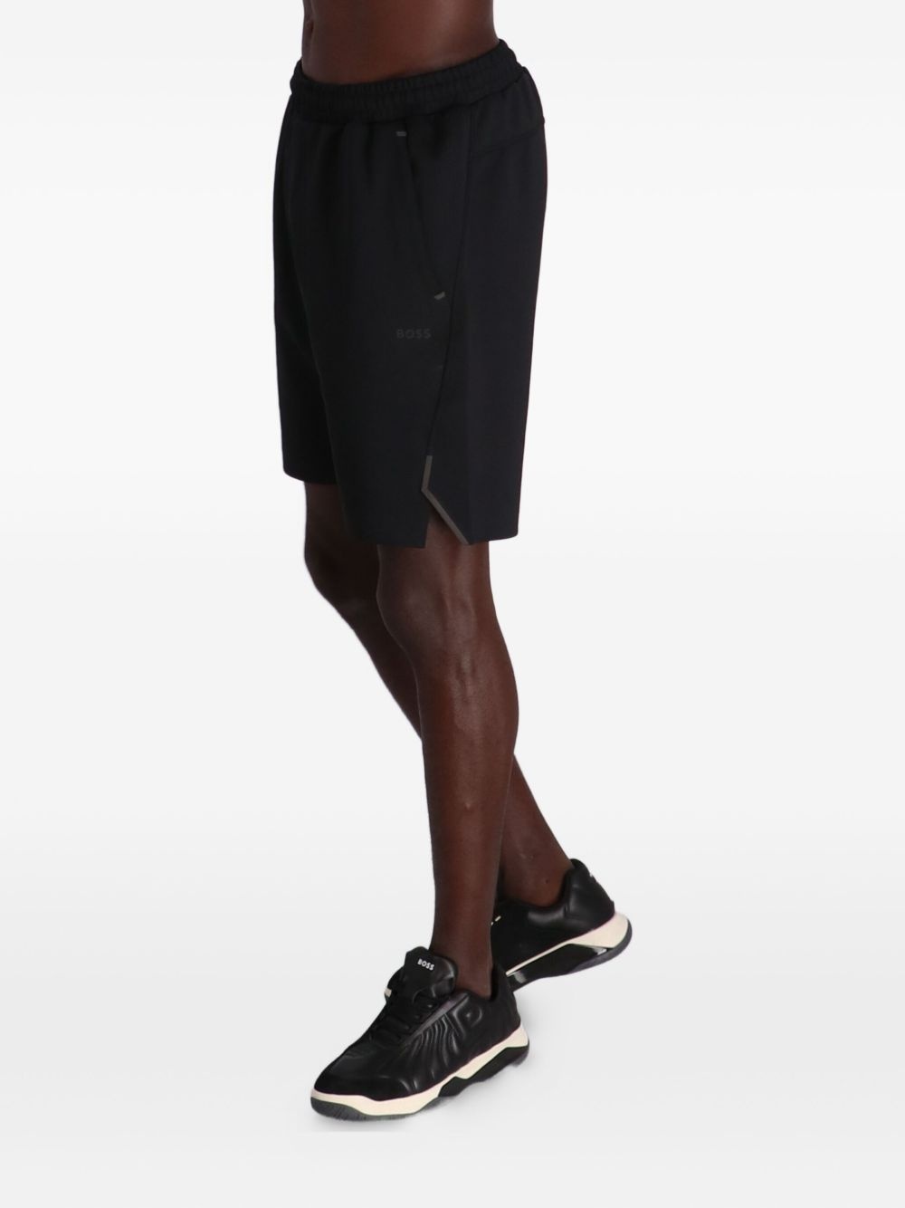 elasticated-waistband track shorts - 4