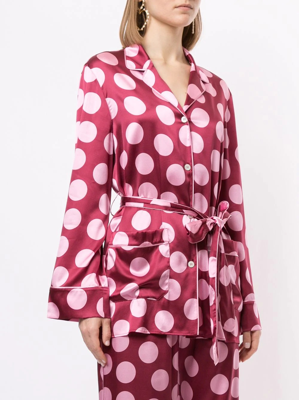 large polka-dot print shirt - 3