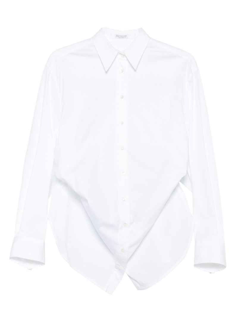button-up curved-hem shirt 1