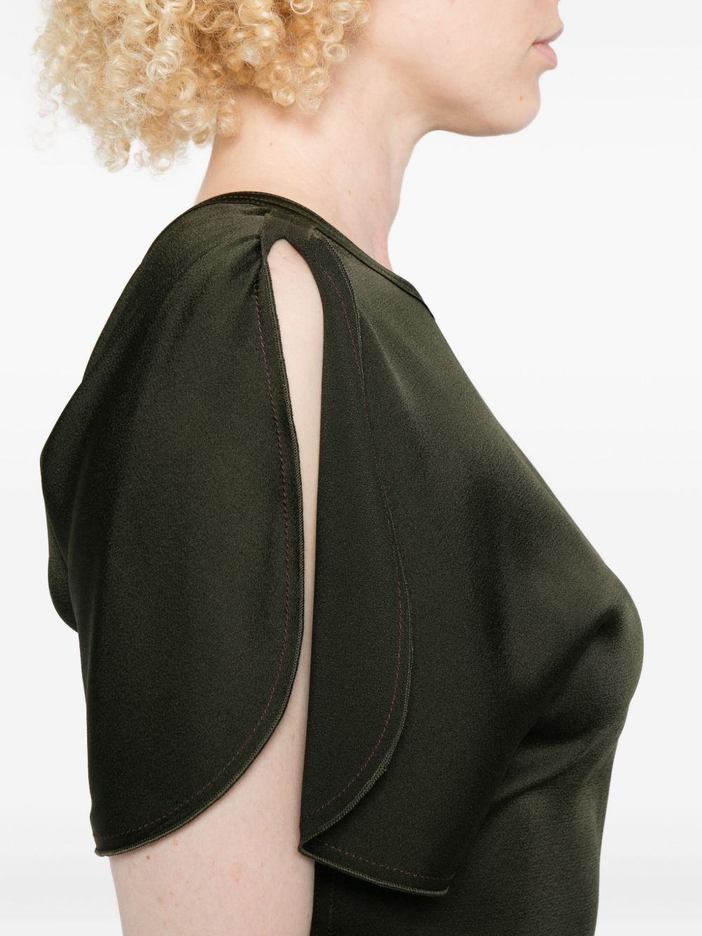 draped-sleeve blouse - 5