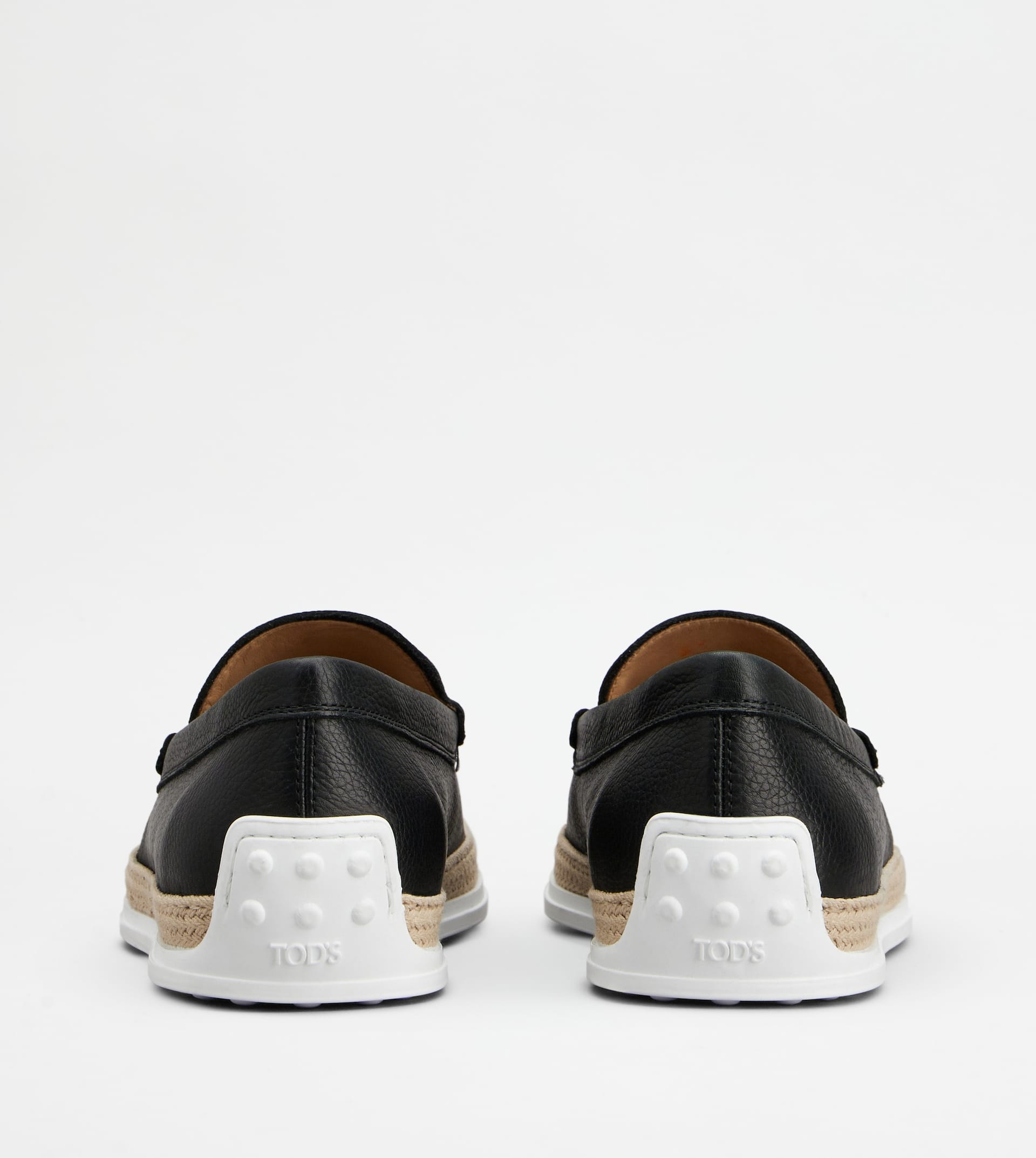 SLIPPER LOAFERS IN LEATHER - BLACK - 3