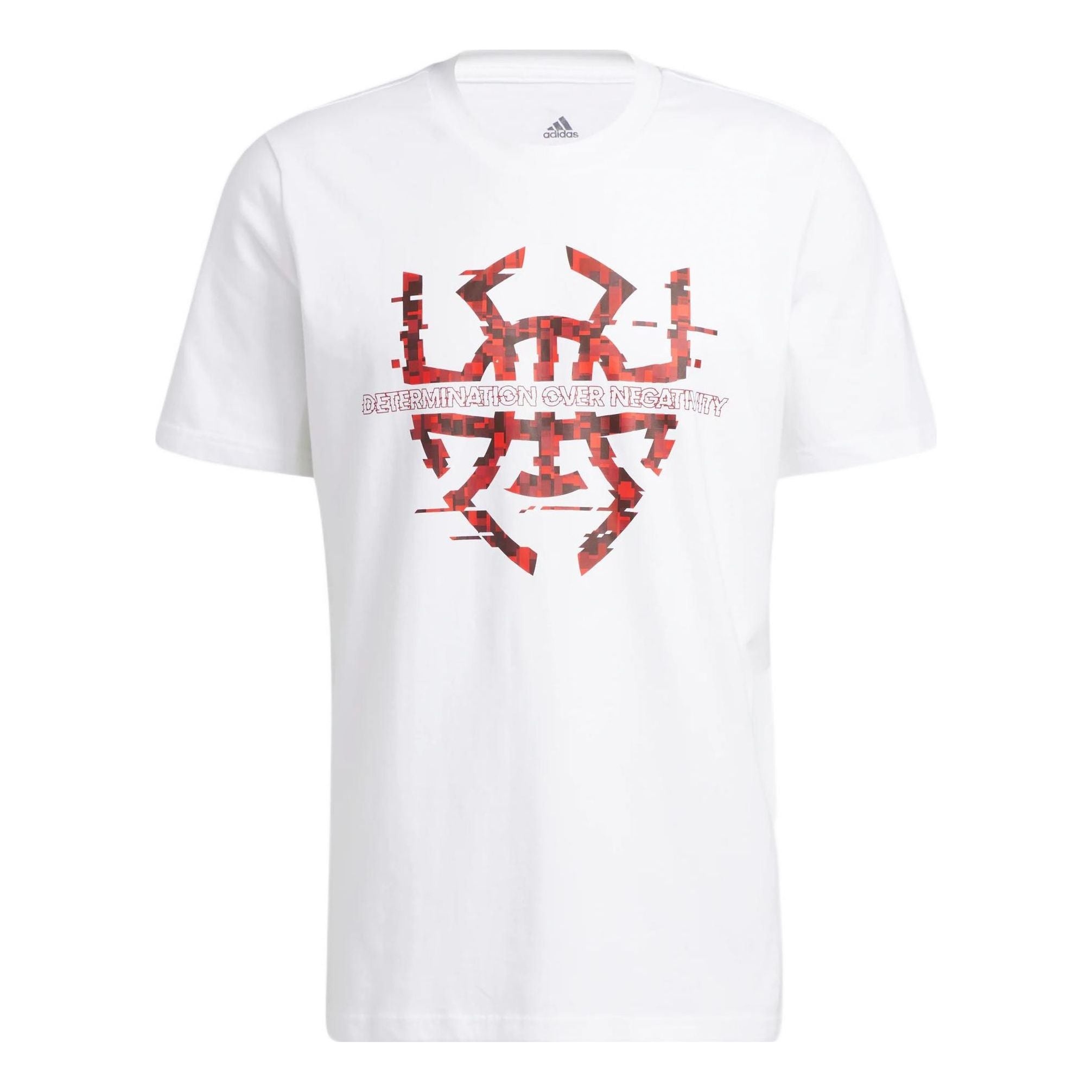 Men's adidas Basketball Series Spida Logo Printing Sports Short Sleeve White T-Shirt HG4418 - 1