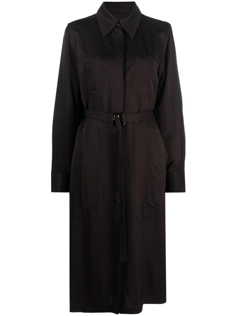 single-breasted belted-waist coat 1