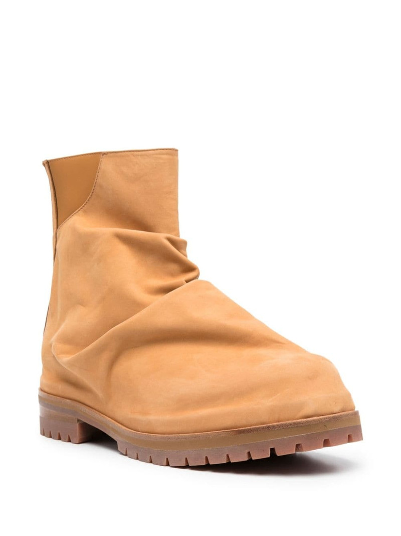 424 zipped leather ankle boots outlook