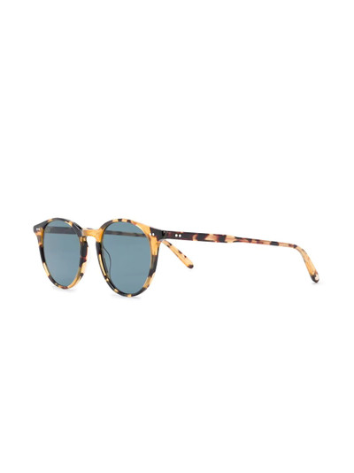 Garrett Leight tortoiseshell round sunglasses outlook