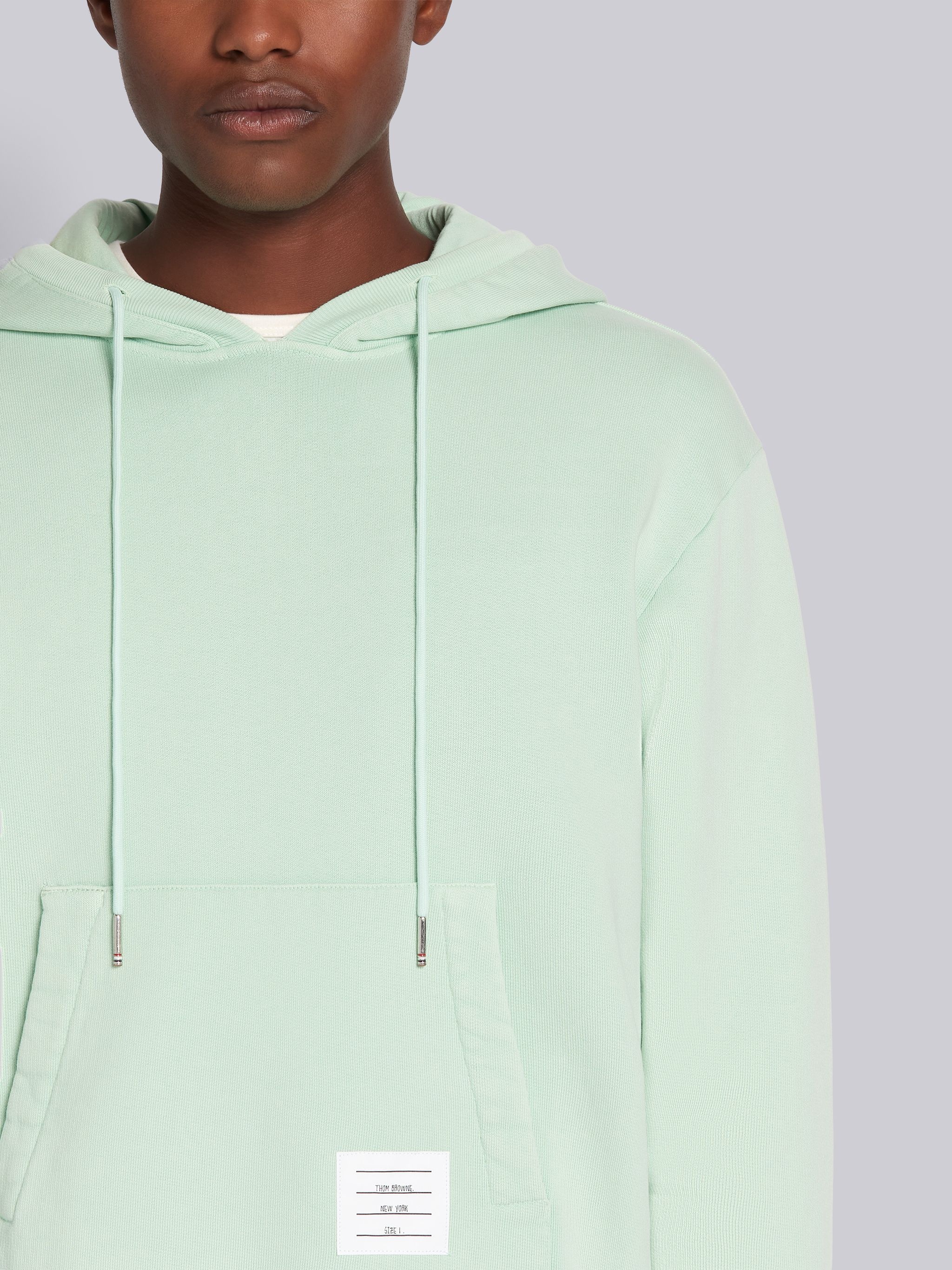 Light Green Classic Loopback Garment Dyed Pullover Hoodie - 5