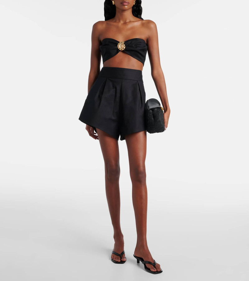 ADRIANA DEGREAS High-rise cotton-blend shorts outlook