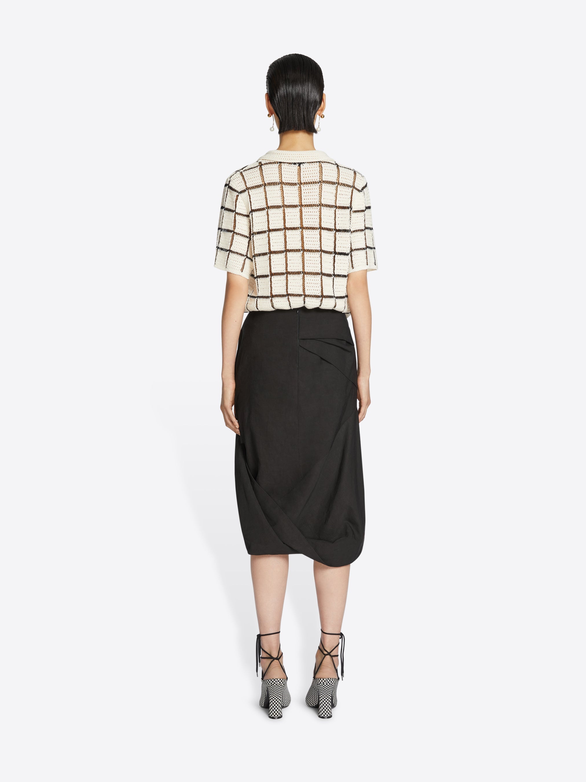 DRAPED PEPLUM SKIRT - 4