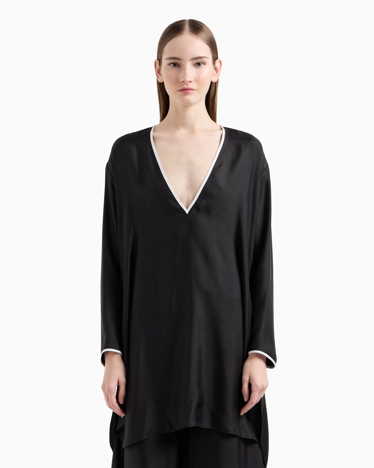 SILK SATIN LONG SHIRT - 4