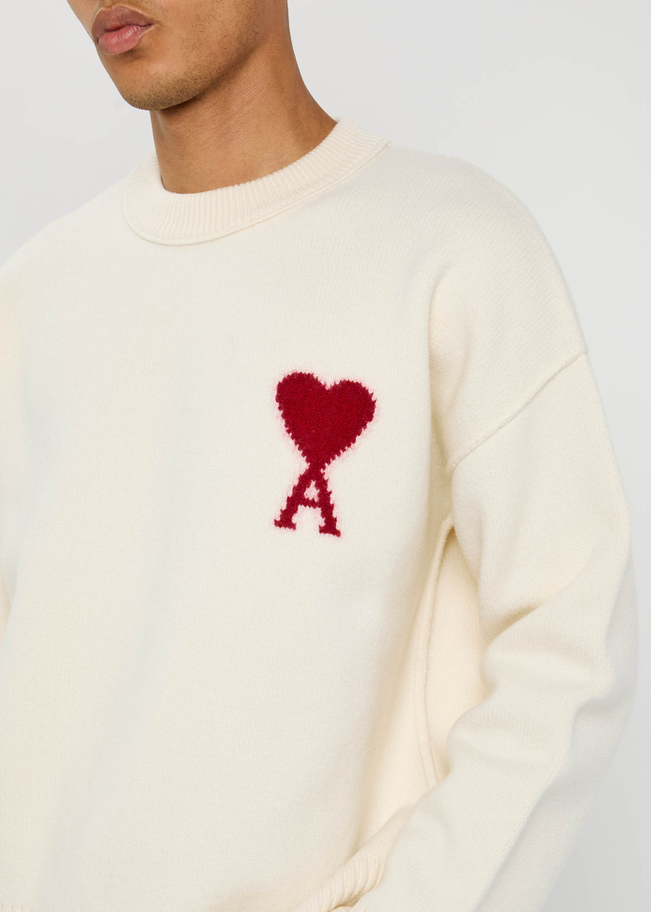 Ami Paris Logo-intarsia Wool Jumper - 5