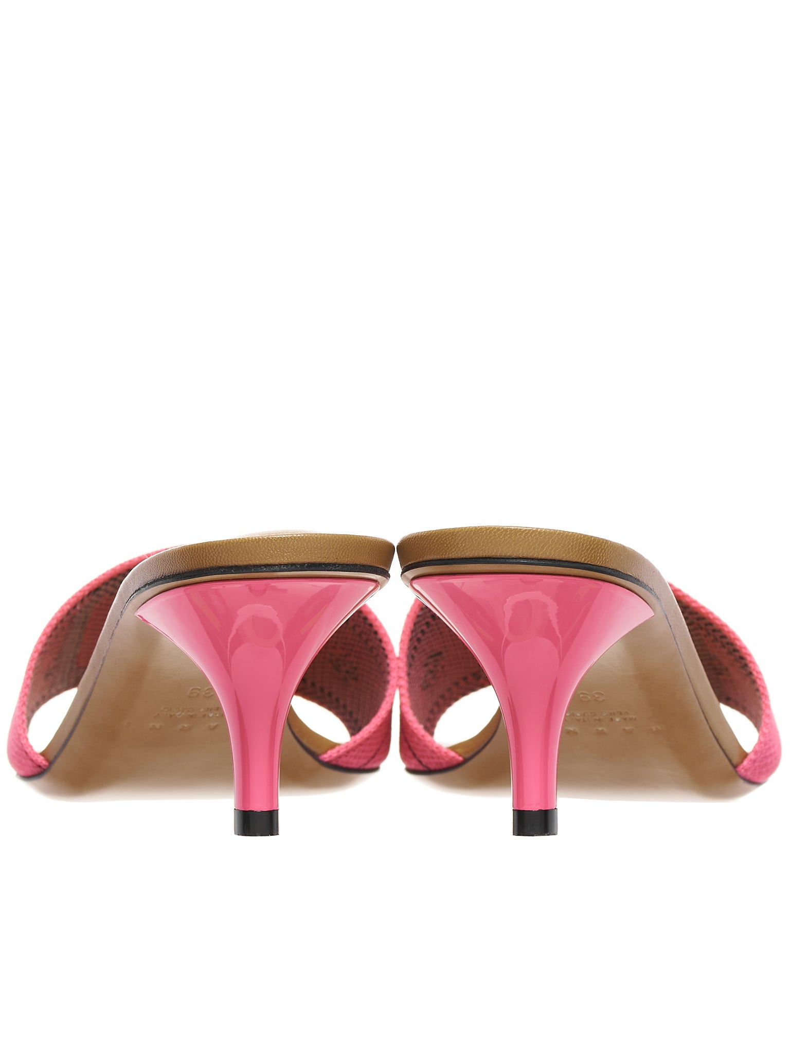 Buckle Print Heels - 4