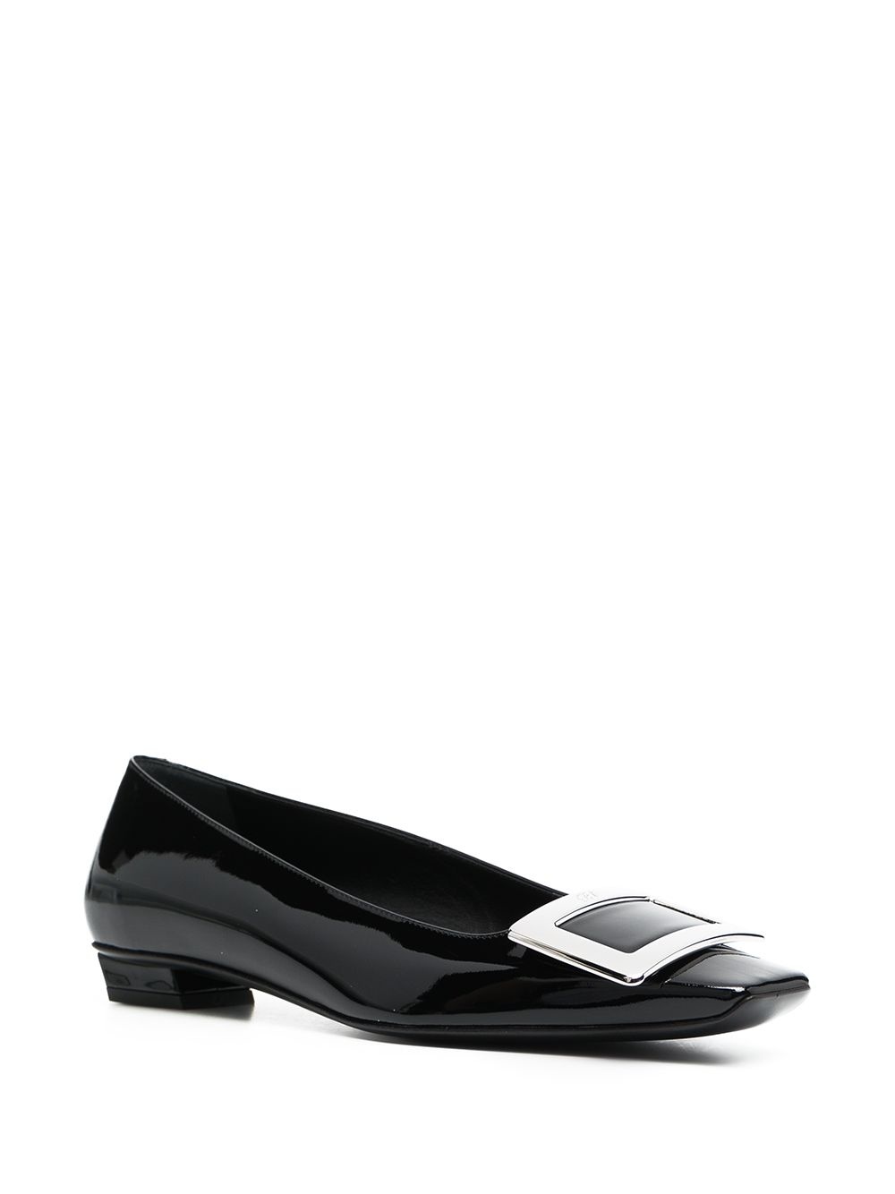 square buckle ballerina flats - 2