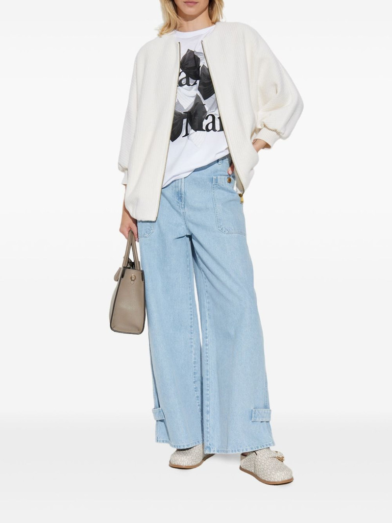 Max Mara bow-print T-shirt outlook