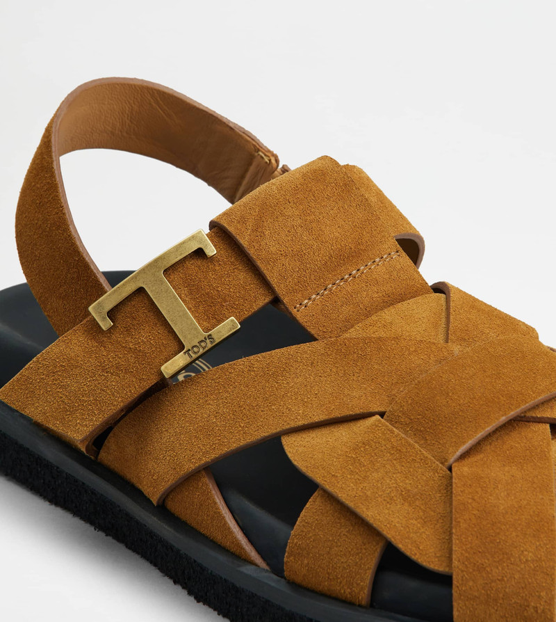 T TIMELESS SANDALS IN SUEDE - BROWN 4