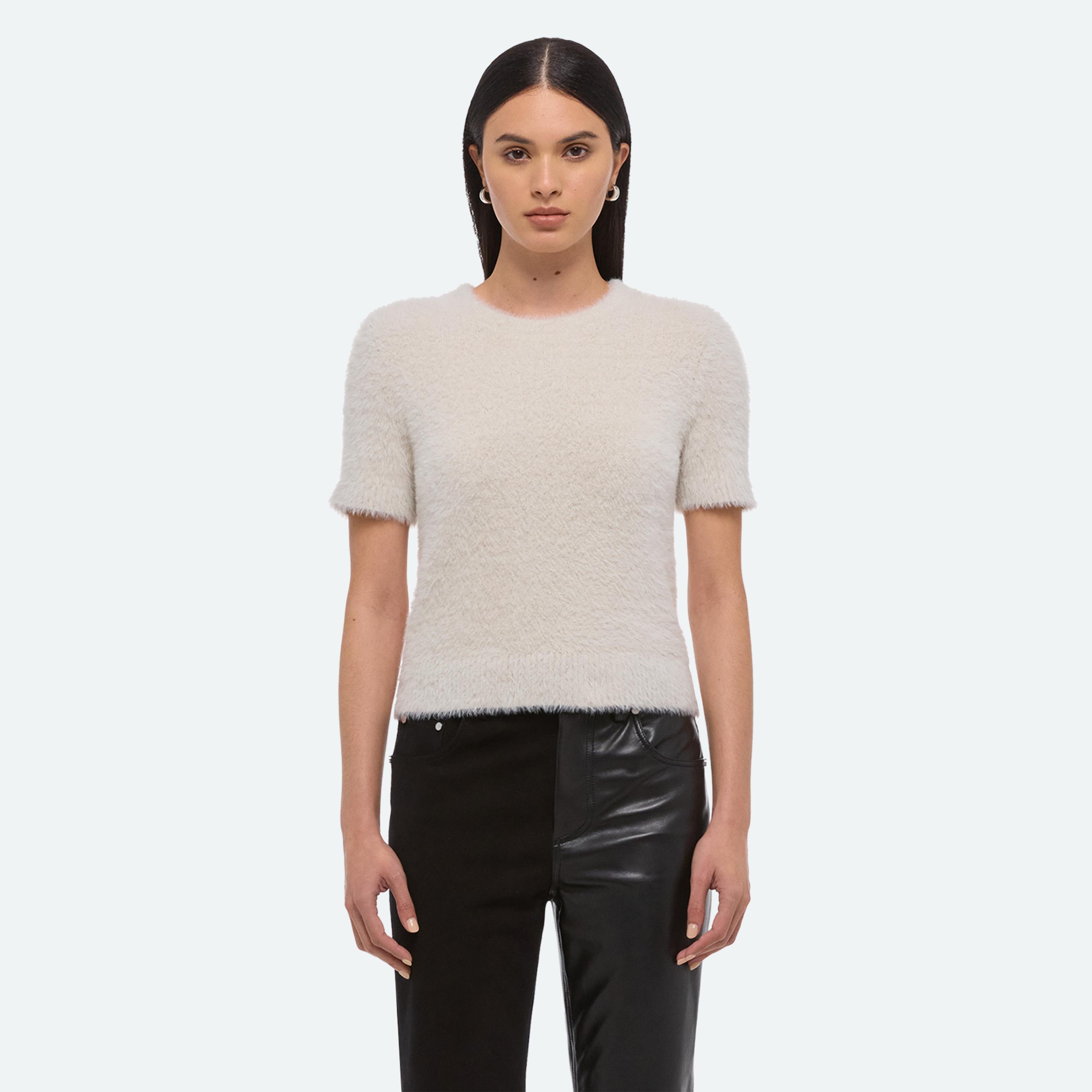 CROPPED SWEATER TEE - 4