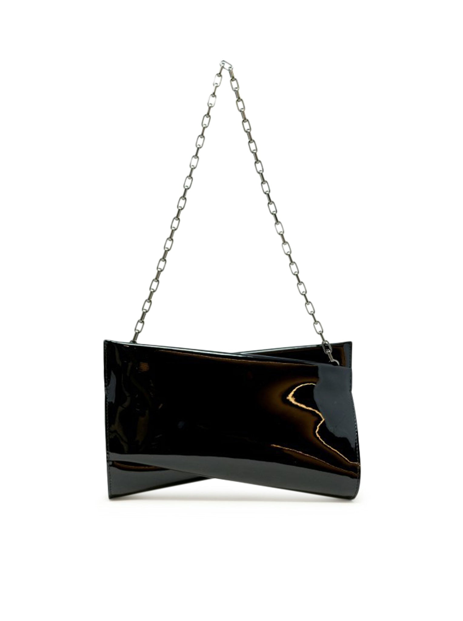 PATENT LOUBITWIST CLUTCH BAG - 4