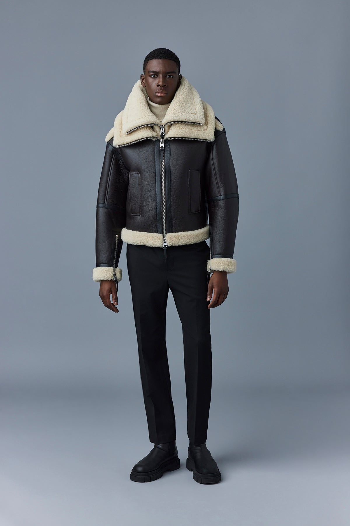 LOTTE Sheepskin jacket with double collar - 3