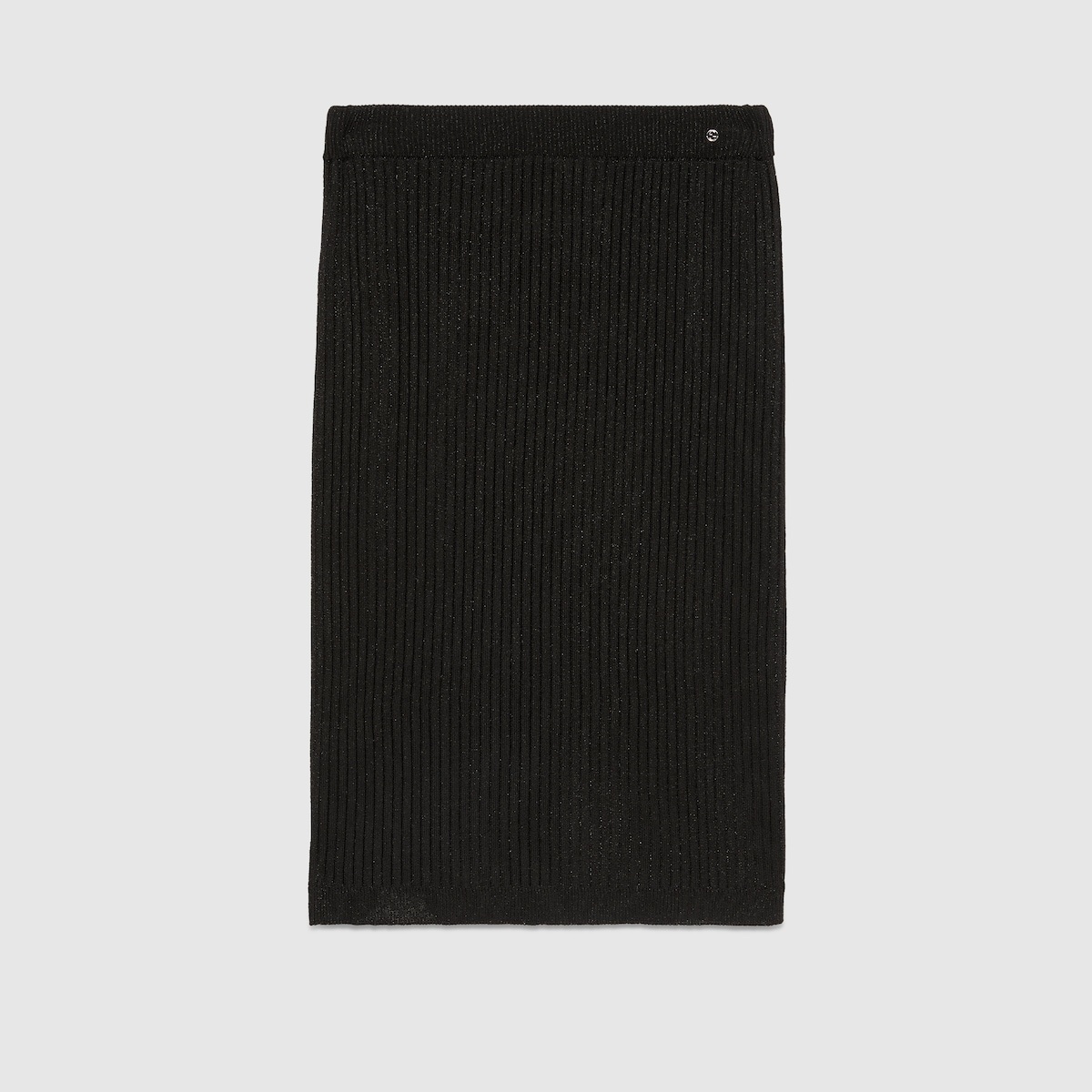 Rib stitch viscose lamé skirt - 1