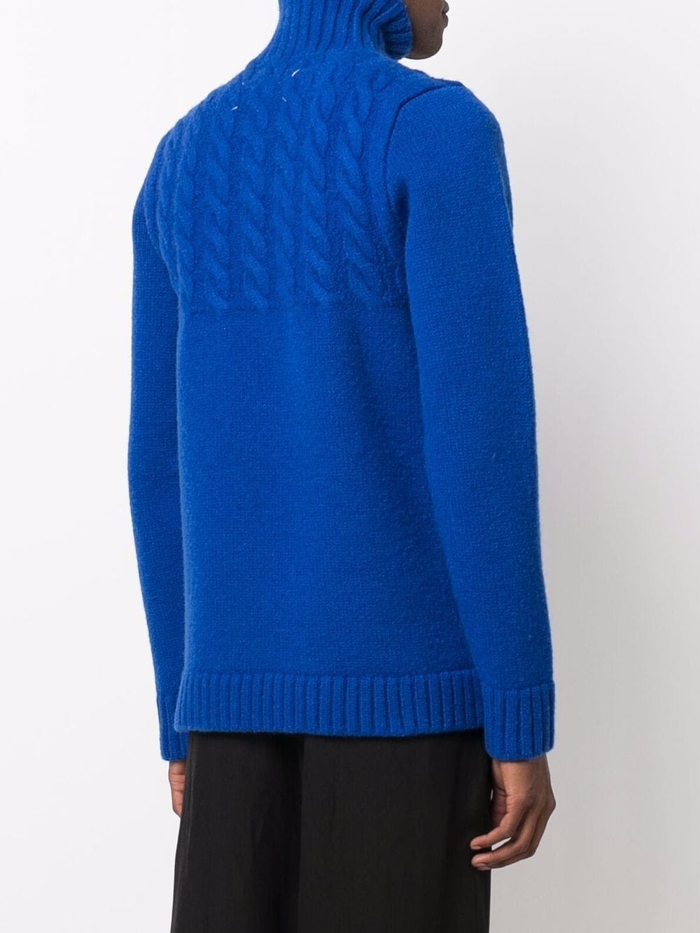 cable-knit roll-neck jumper - 4