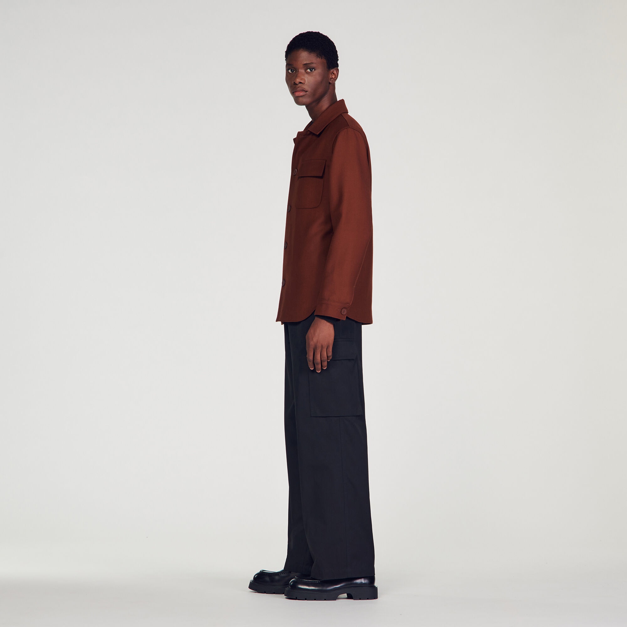 WOOL BLEND OVERSHIRT - 7