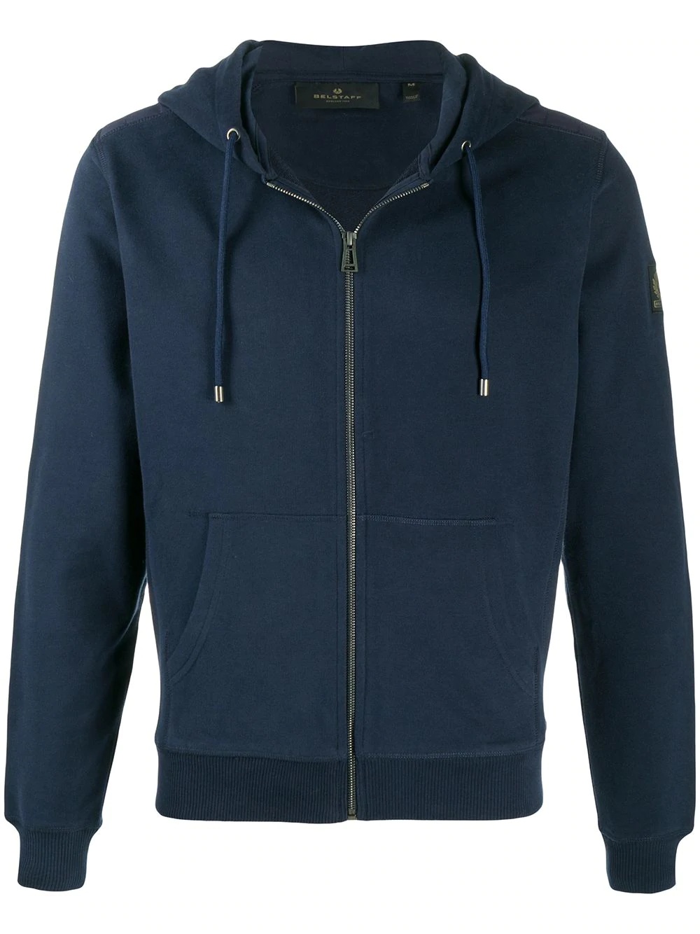 elbow-patch zipped hoodie - 1