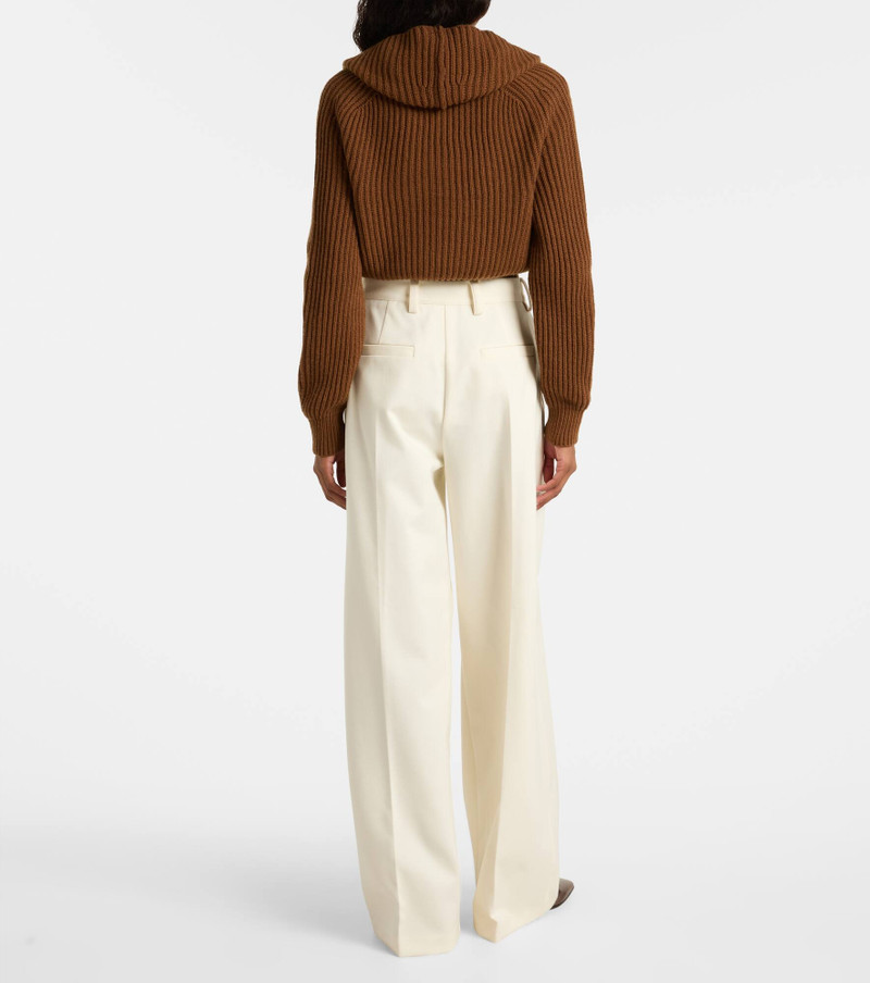 Molo pleated wool and cotton-blend pants 3