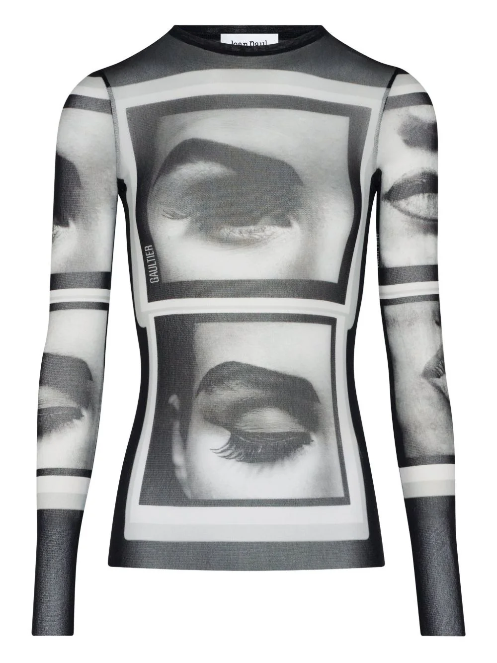 printed long-sleeve top - 1