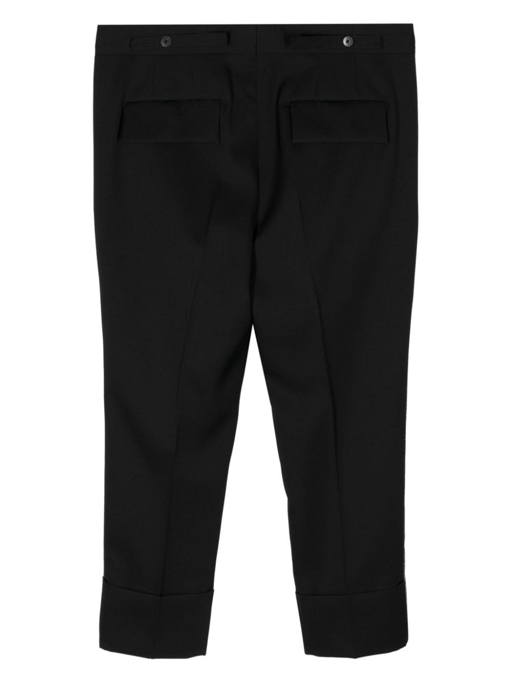 pressed-crease wool tapered trousers - 2