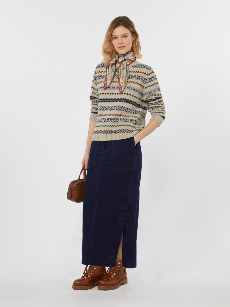 WEEKEND Max Mara QUIRITE Wool and alpaca jacquard jumper outlook