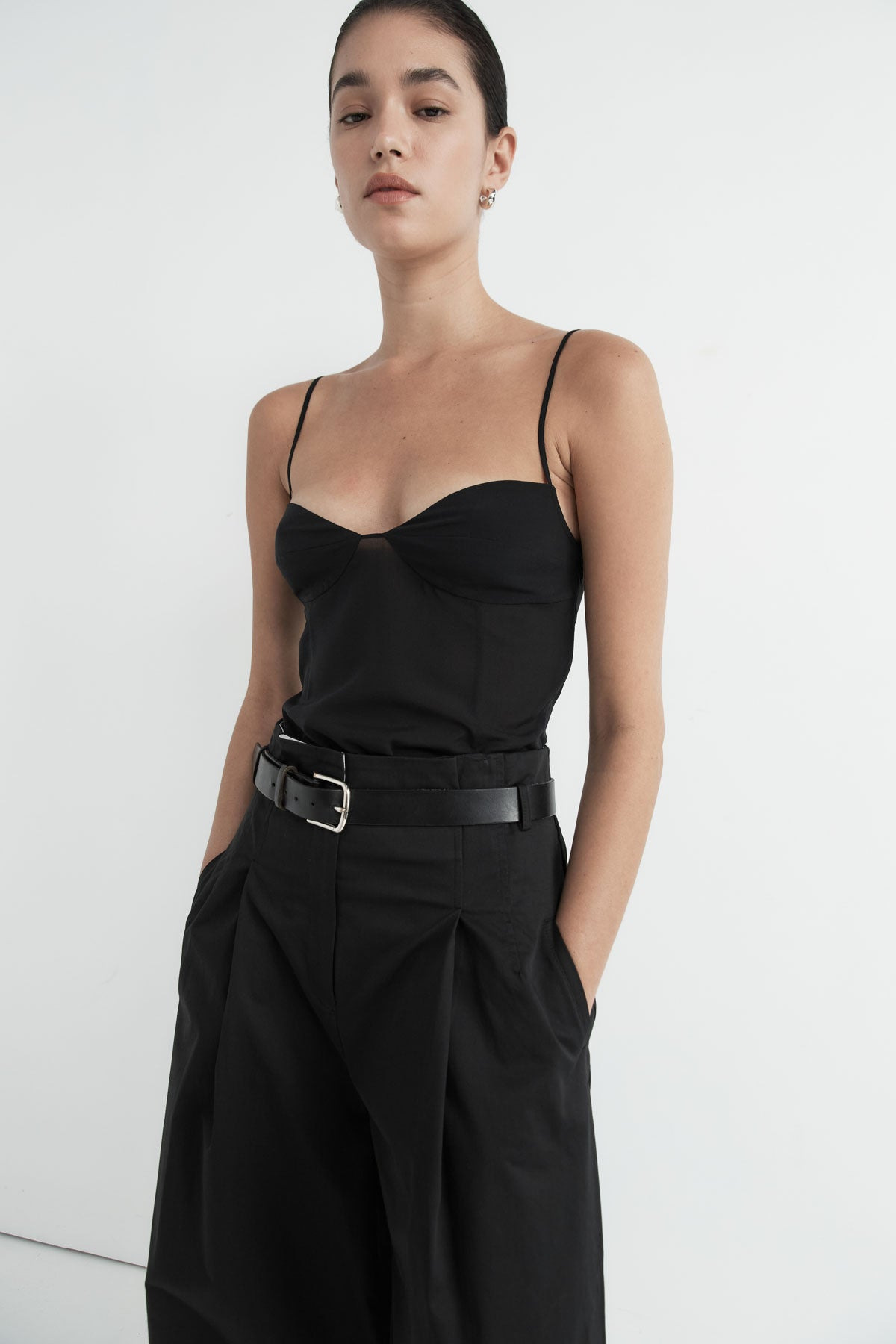 Silk Cami - Black - 6