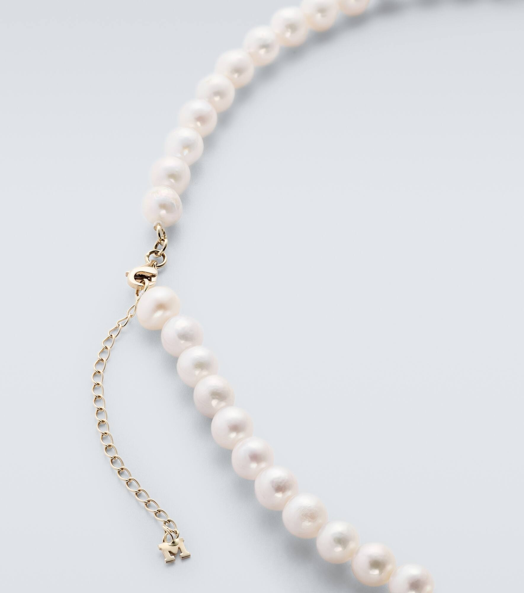 14kt gold necklace with freshwater pearls - 4