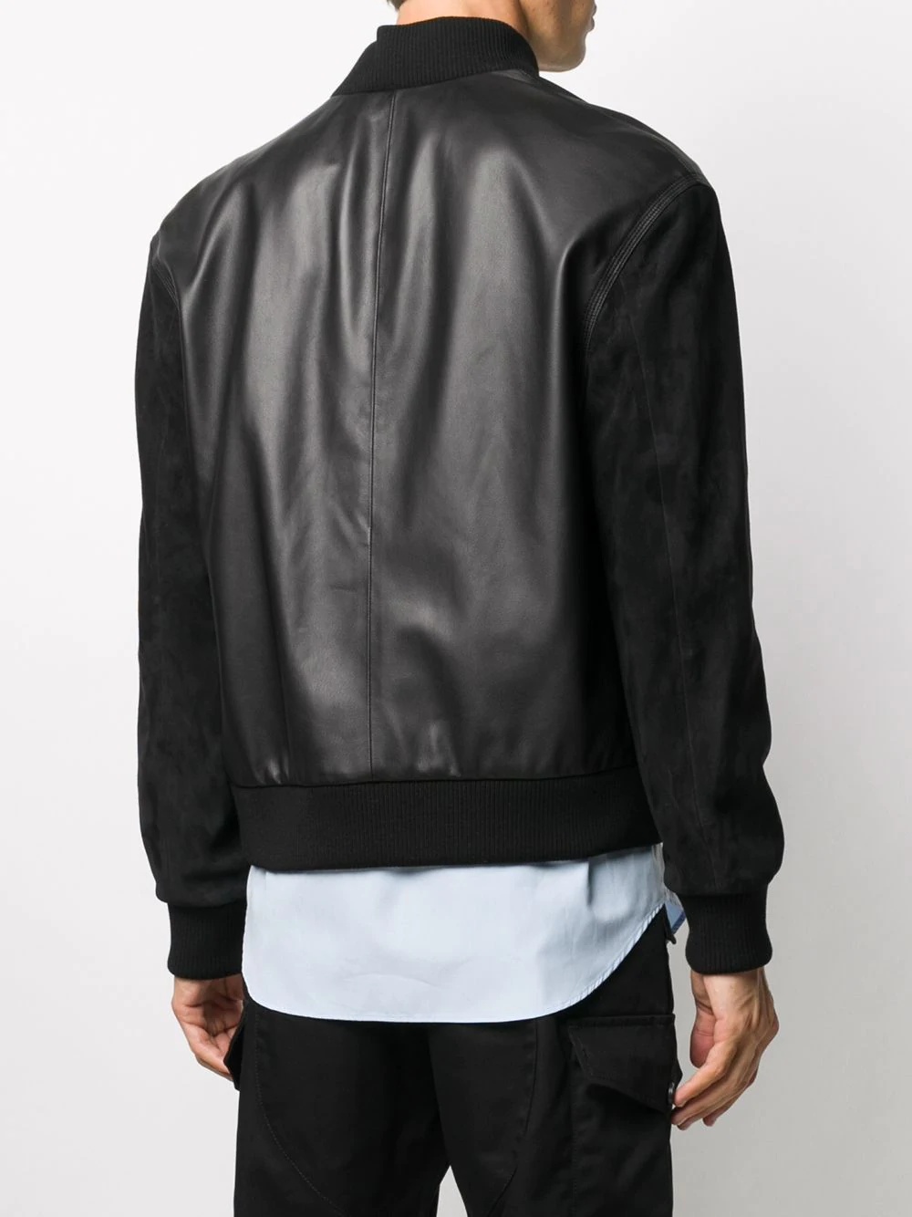 embossed lambskin bomber jacket - 4