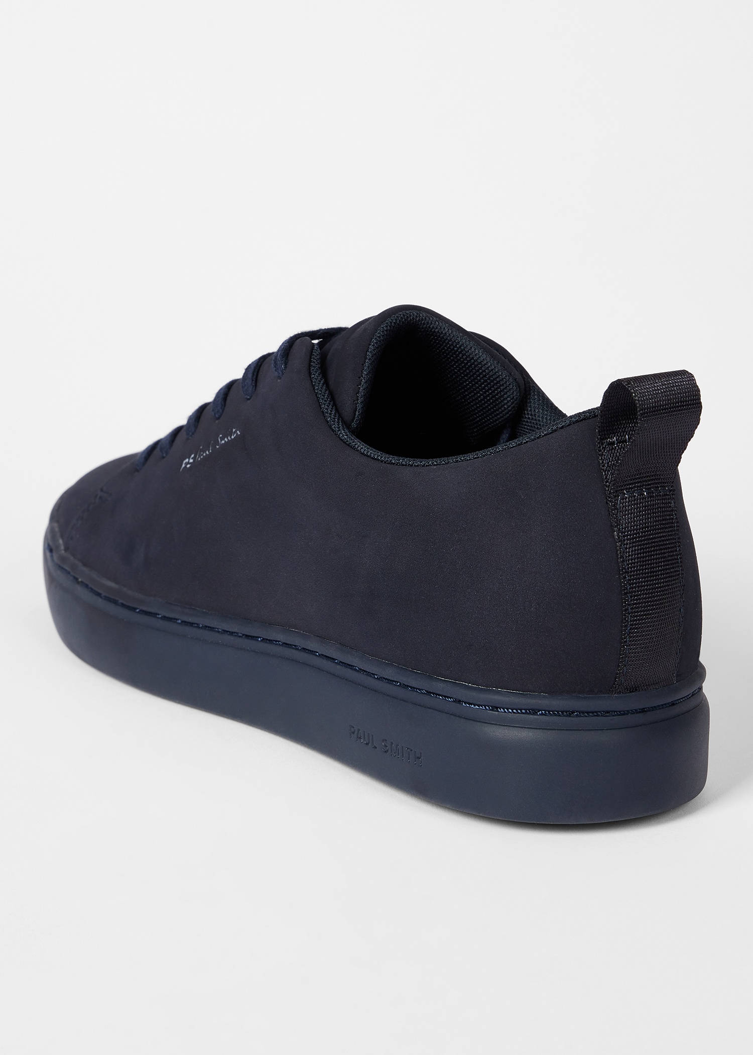 Navy Blue Nubuck Leather 'Lee' Trainers - 3