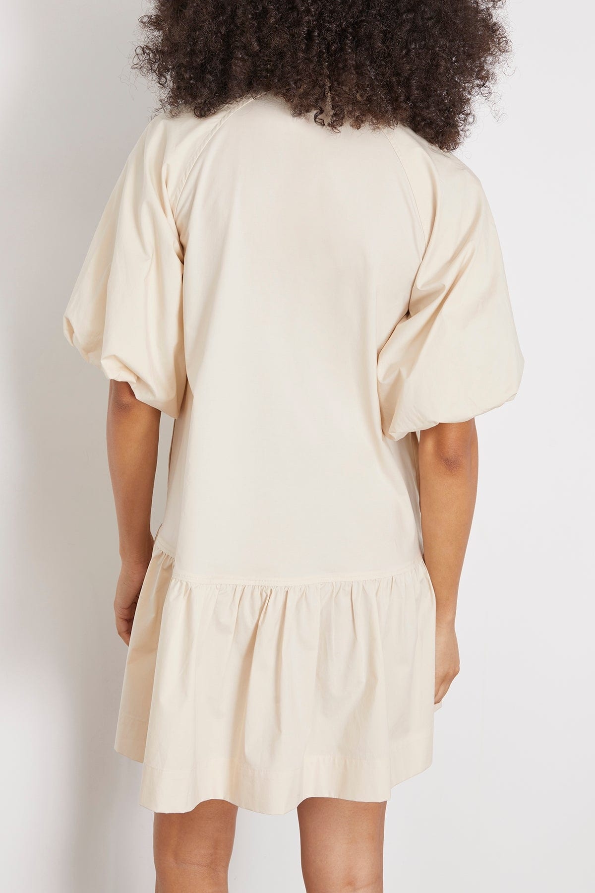 Crissy Cotton Poplin Dress in Sand - 4