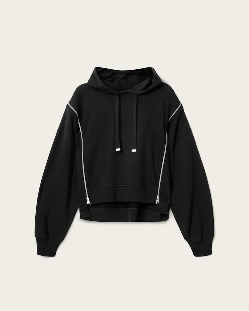 CIARA OVERSIZED ZIP DETAIL HOODIE - 1