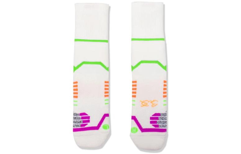 Li-Ning Way Of Wade Basketball Socks 'White Green Purple' AWLT017-2 - 5