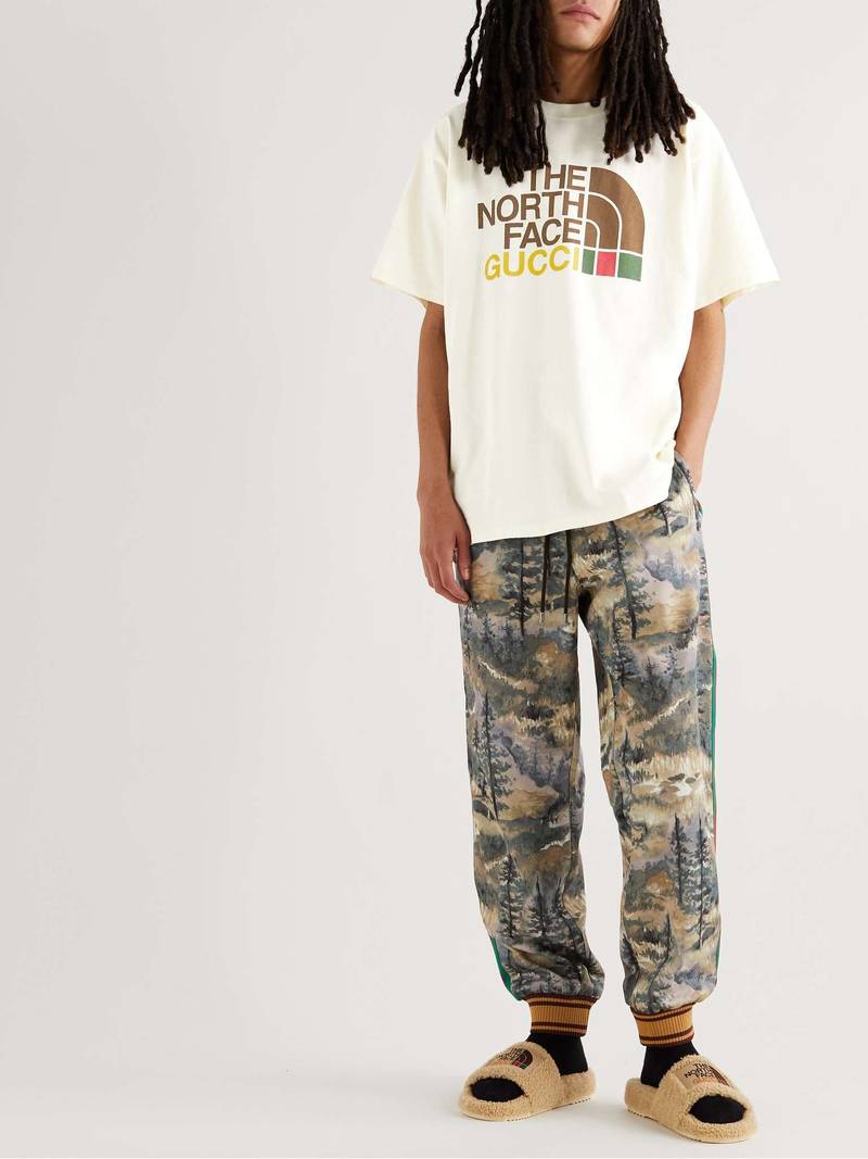 GUCCI + The North Face Logo-Print Cotton-Jersey T-Shirt outlook