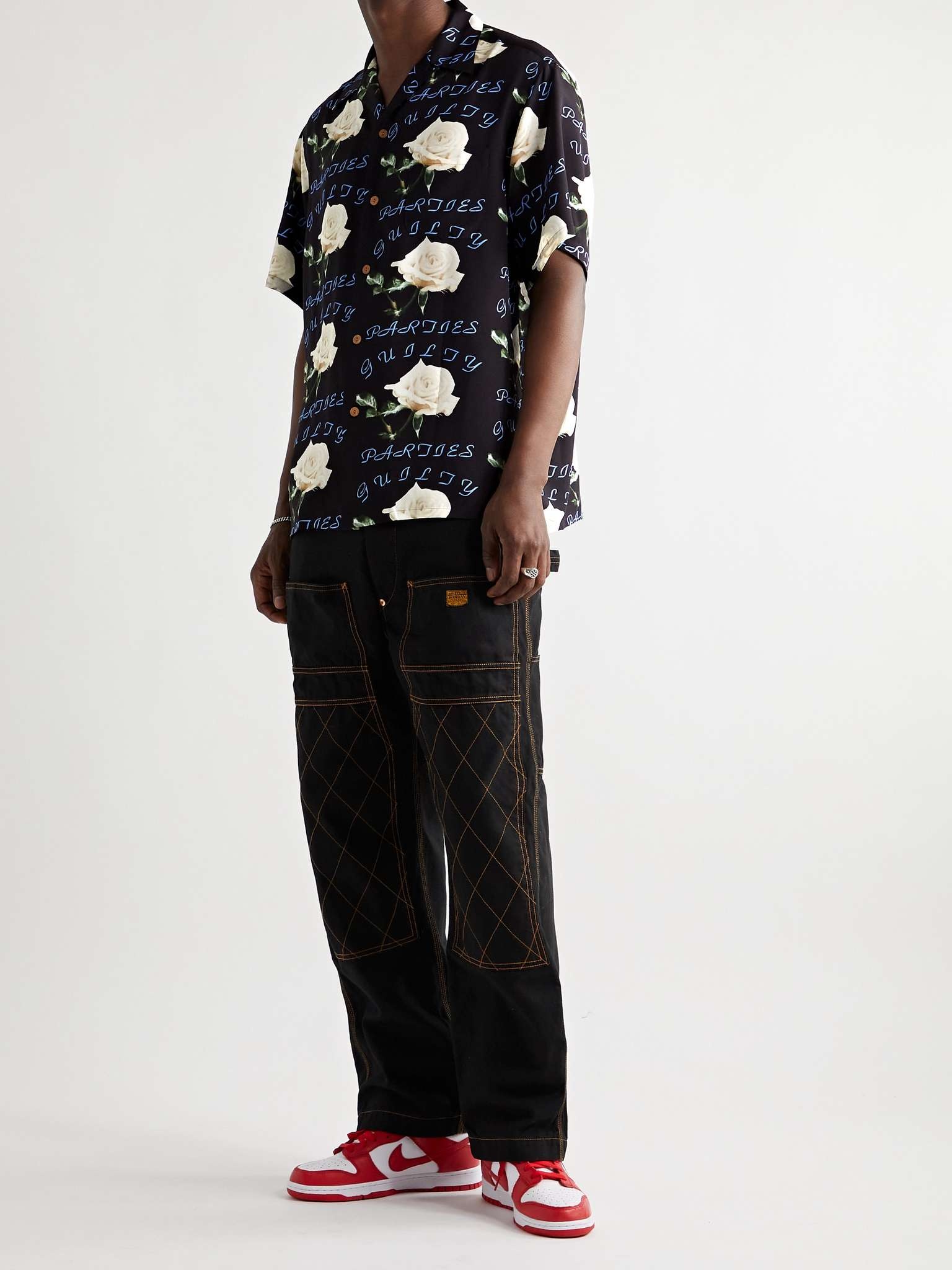 Camp-Collar Printed Woven Shirt - 2