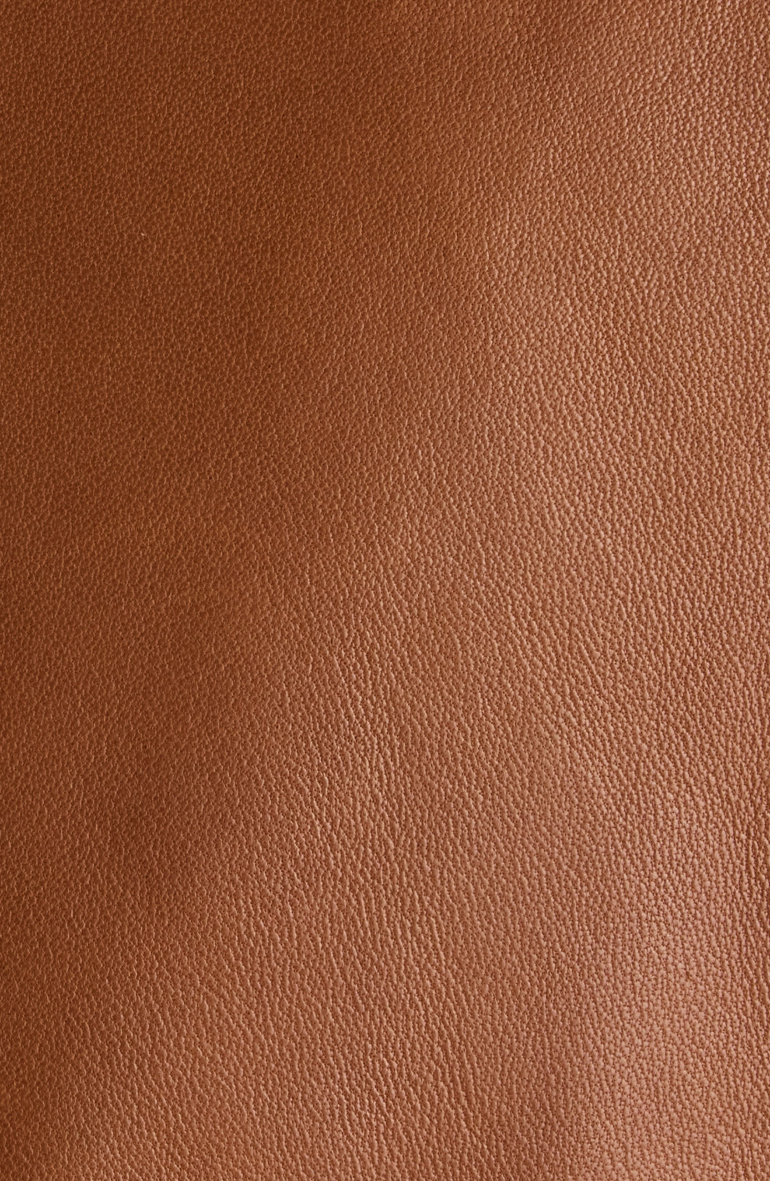 Acne Studios Lorassino Lambskin Leather Jacket in Cognac Brown at Nordstrom - 6