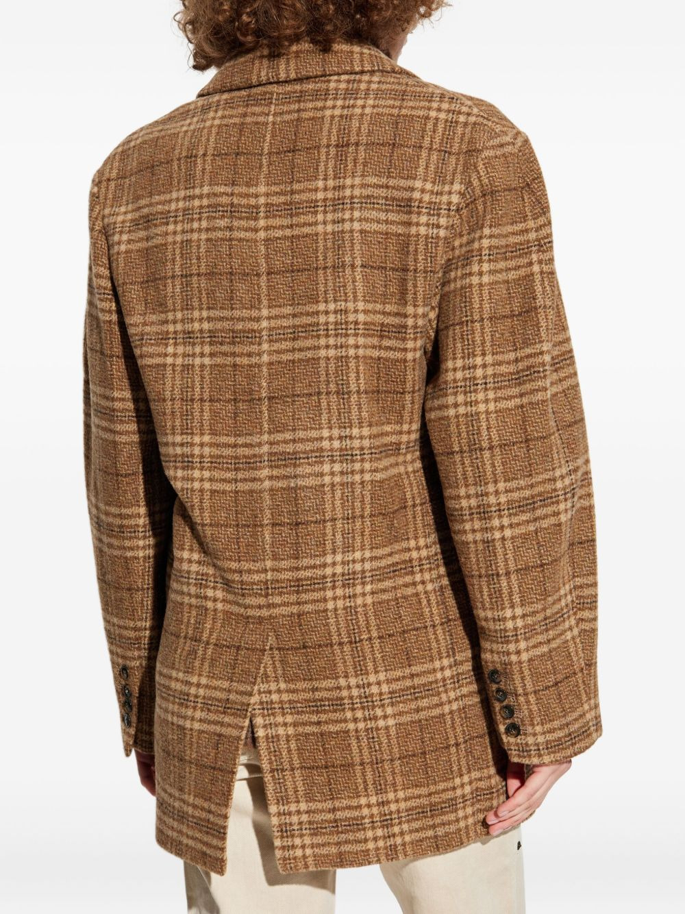 Limiza checkered wool coat - 4