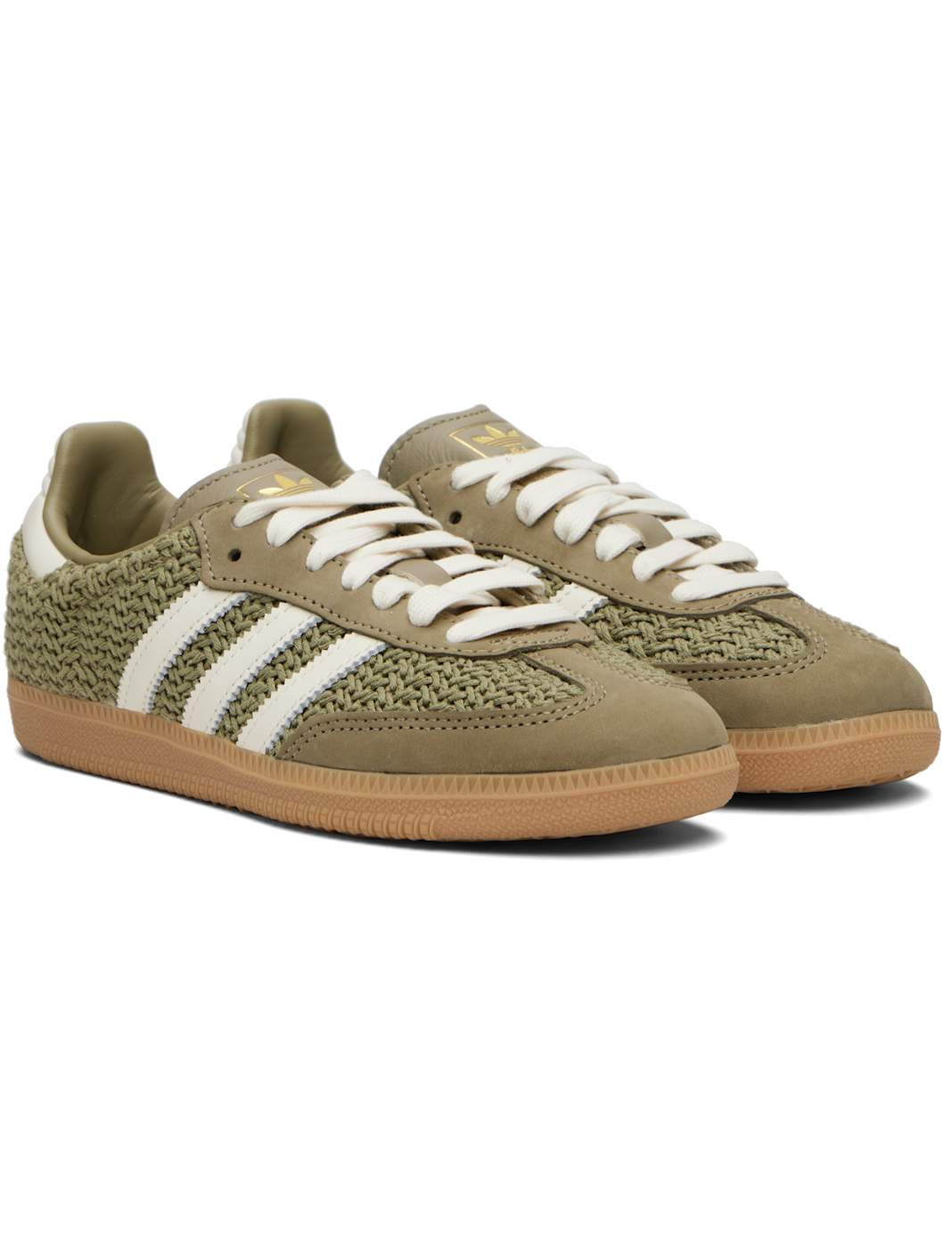 Green & Off-White Samba OG Sneakers - 4