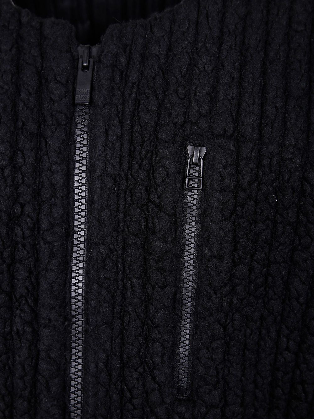 pleated fleece-texture jacket - 3