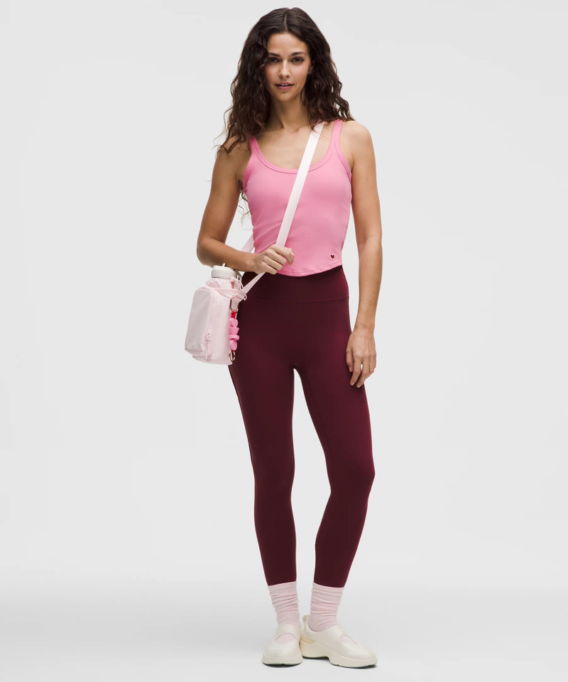 Nulu Ribbed Cropped Tank Top *Heart 3