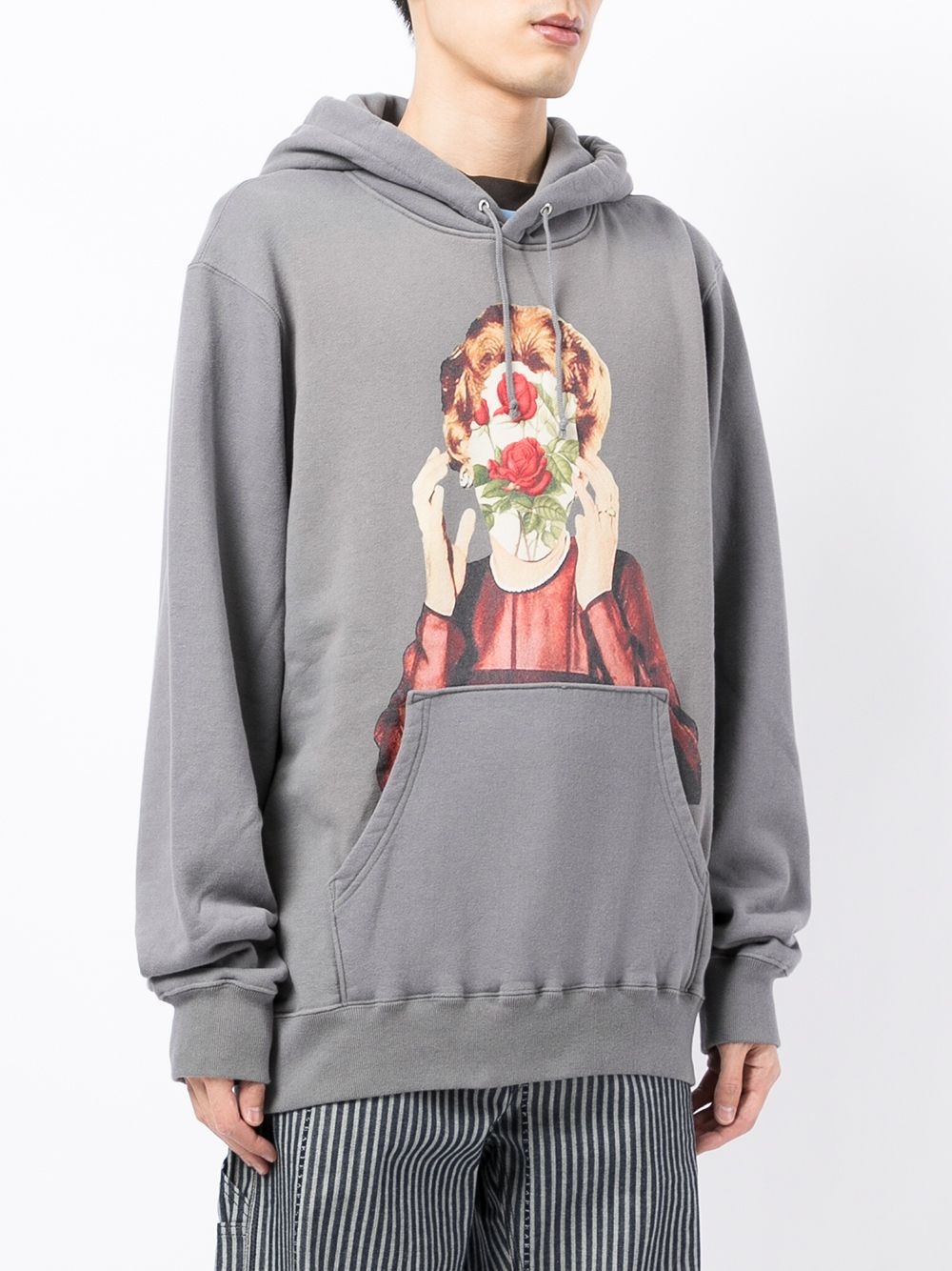 graphic-print cotton hoodie - 3